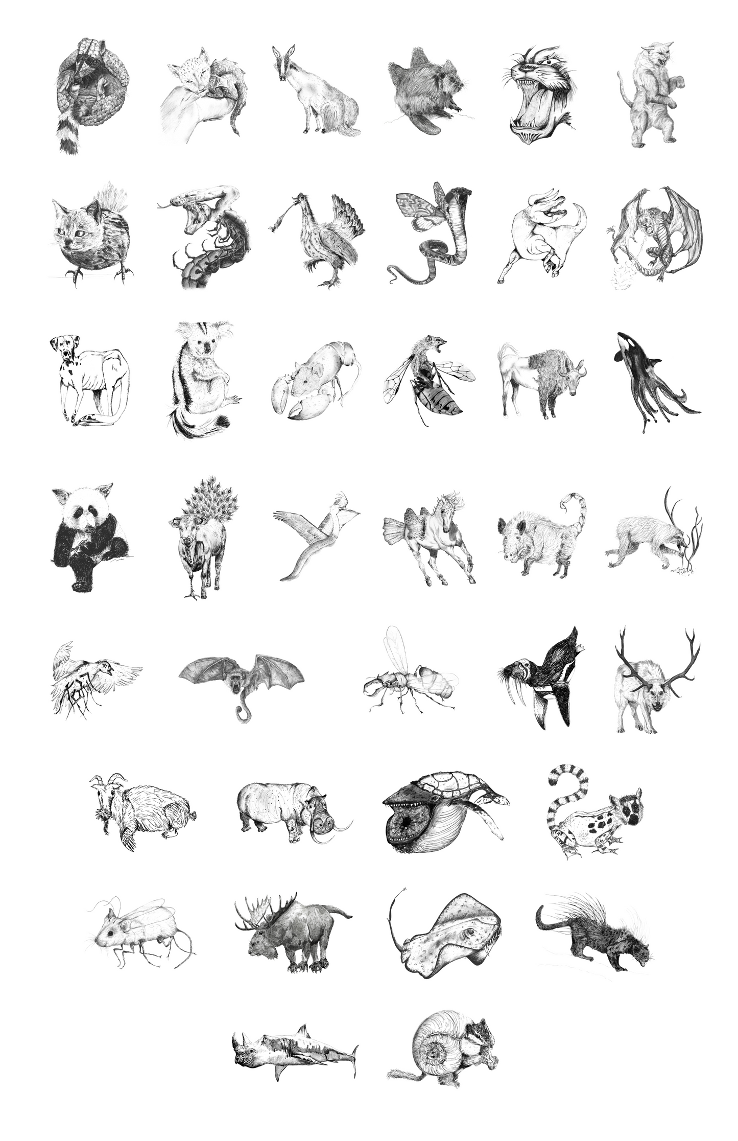 SIGNED BY AUTHOR - I Am Sleepless Hybrid Animal 11x17 Poster