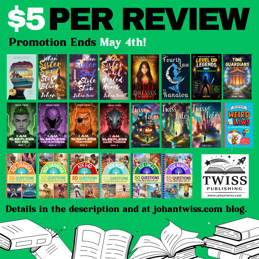 Love Books? Get $5 for Your Reviews (No catch)
