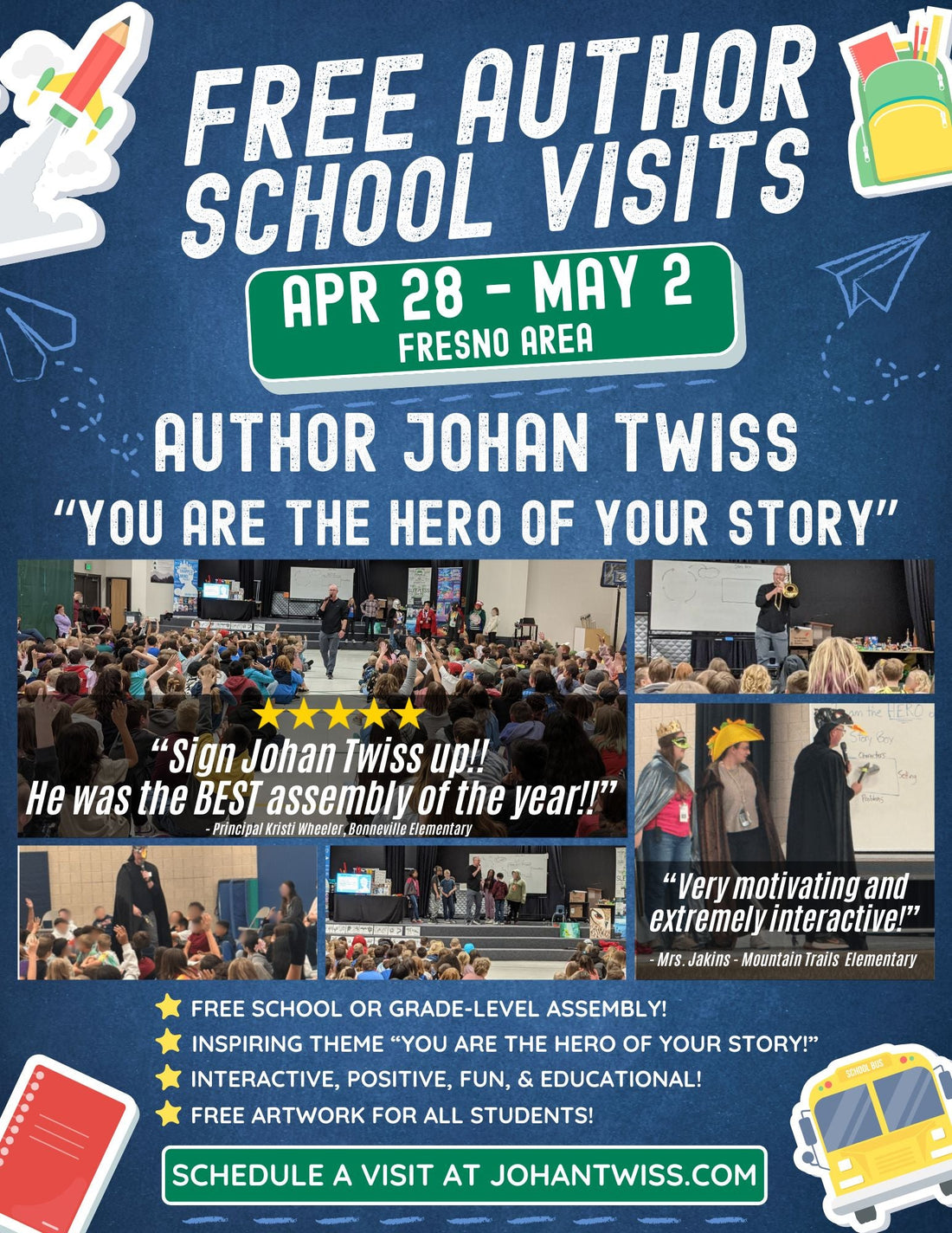 I'm coming to Fresno, California Apr 28 - May 3rd!