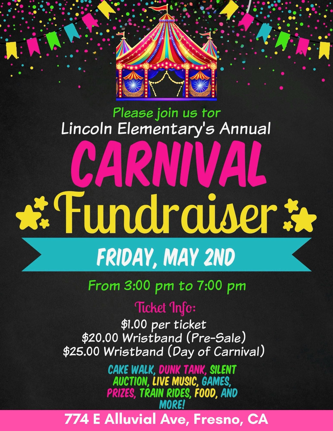Book Signing at Lincoln Elementary (Clovis) Carnival on Friday, May 2nd from 3-7pm (Fresno, CA)