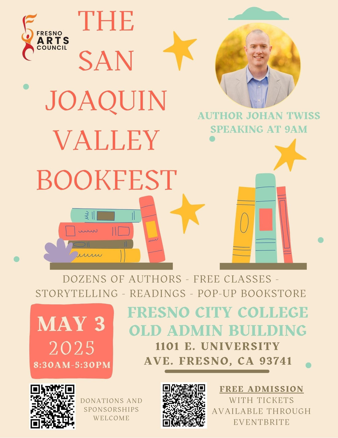 Author Panel and Book Signing at San Joaquin Valley Bookfest on Saturday, May 3rd at 9am (Fresno, UT)