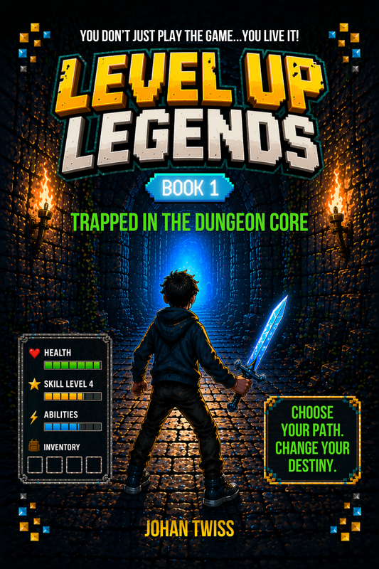 Level Up Legends: Trapped in the Dungeon Core - Book 1 - (Signed Copy)